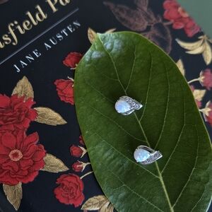 Elegant Silver Opal Earrings